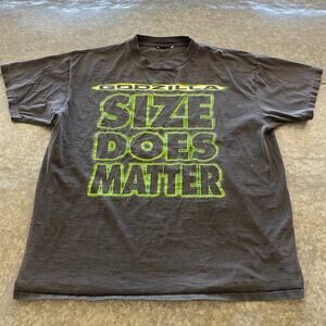Vintage 90s Godzilla Size Does Matter Single Stitch Tee Shirt Mens XL Taco Bell